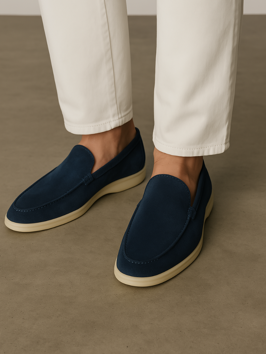 Torben | Suede Loafers – Intens Blå