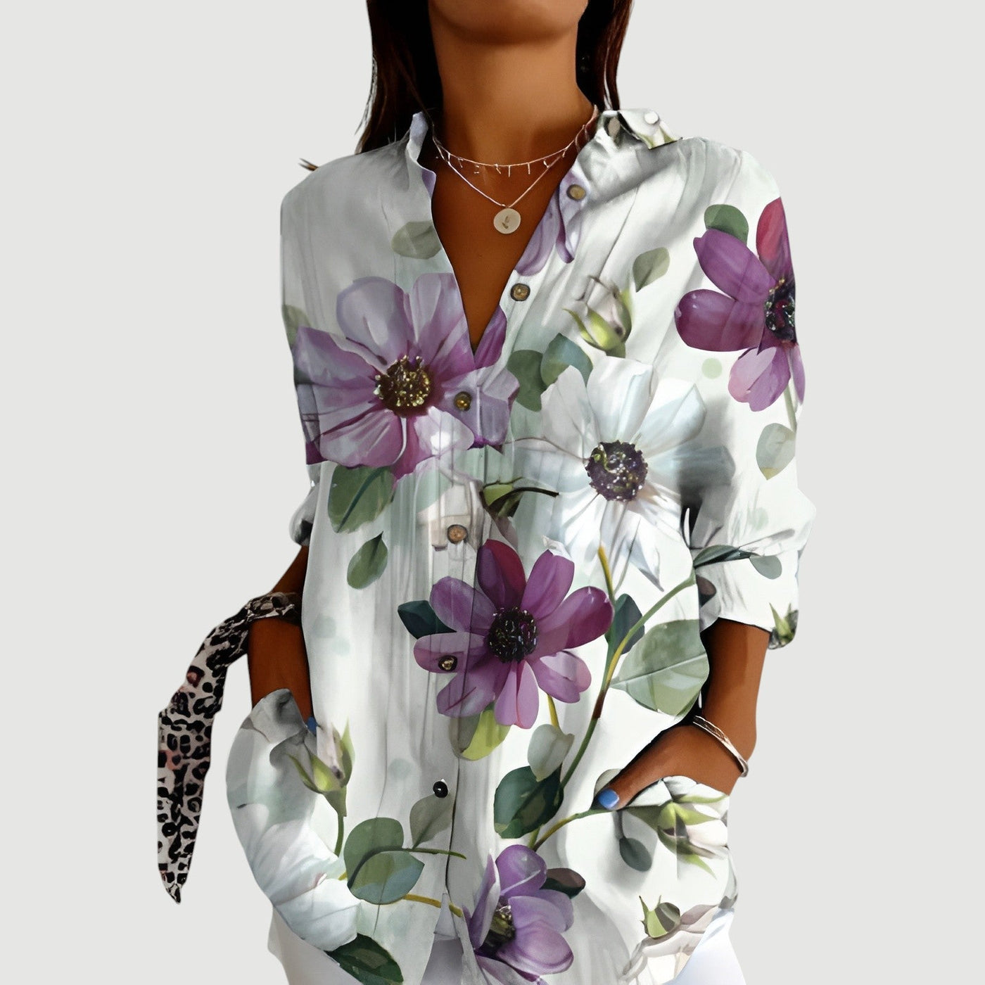 Camila | Bluse med farverigt design